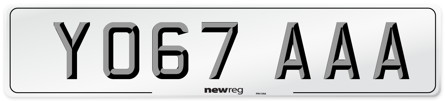 YO67 AAA Number Plate from New Reg